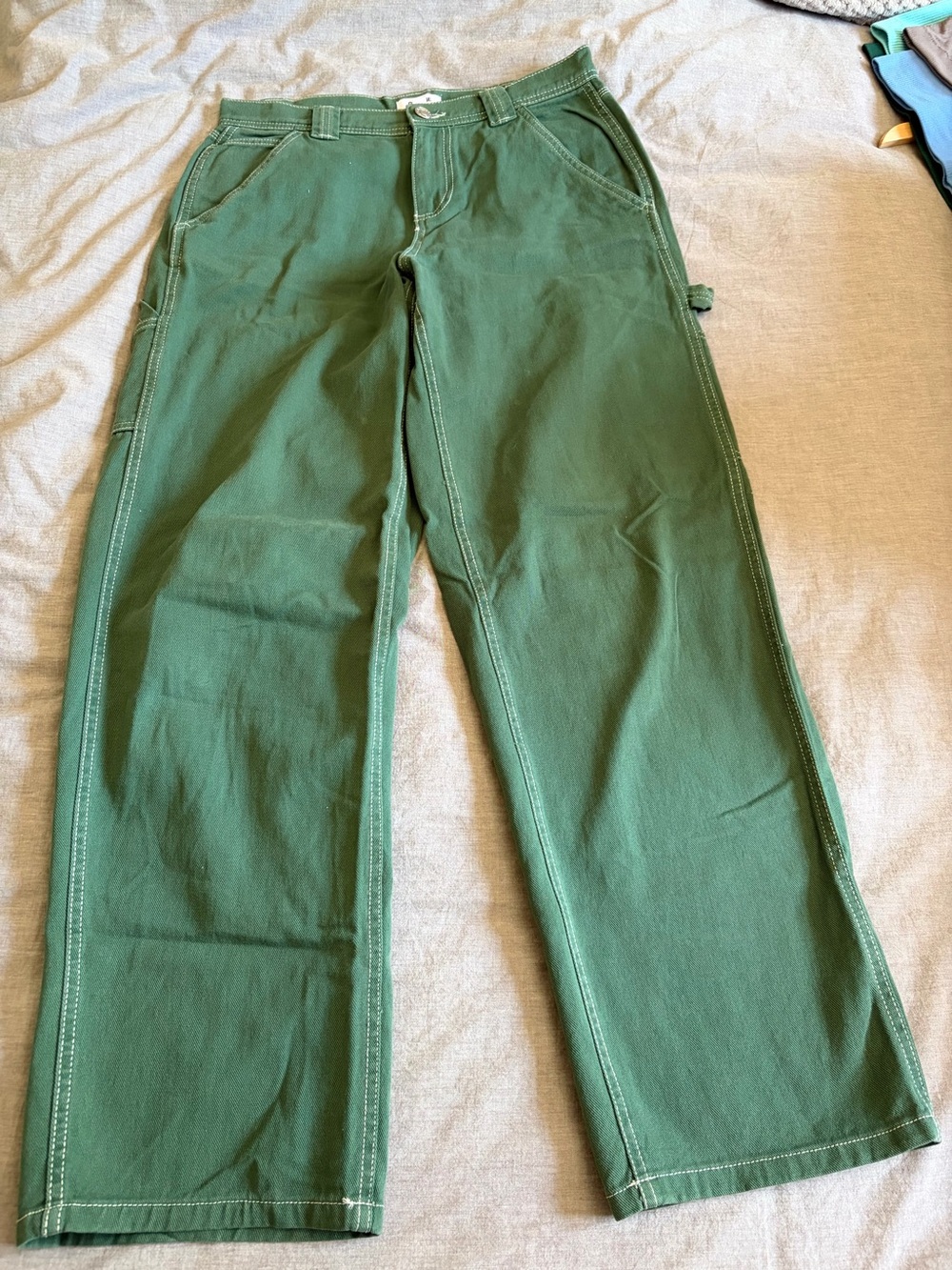 Garage Green Carpenter Pants